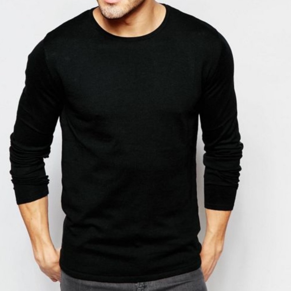 Crewneck knit silk blend sweater